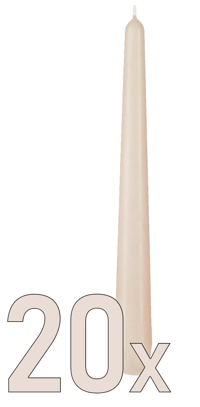 Свічки BRUBAKER Преміум Витягнуті 24 см Шампанське (упаковка 20 шт), фото №2 Свічки BRUBAKER Преміум Витягнуті 24 см Шампанське (упаковка 20 шт), фото №2