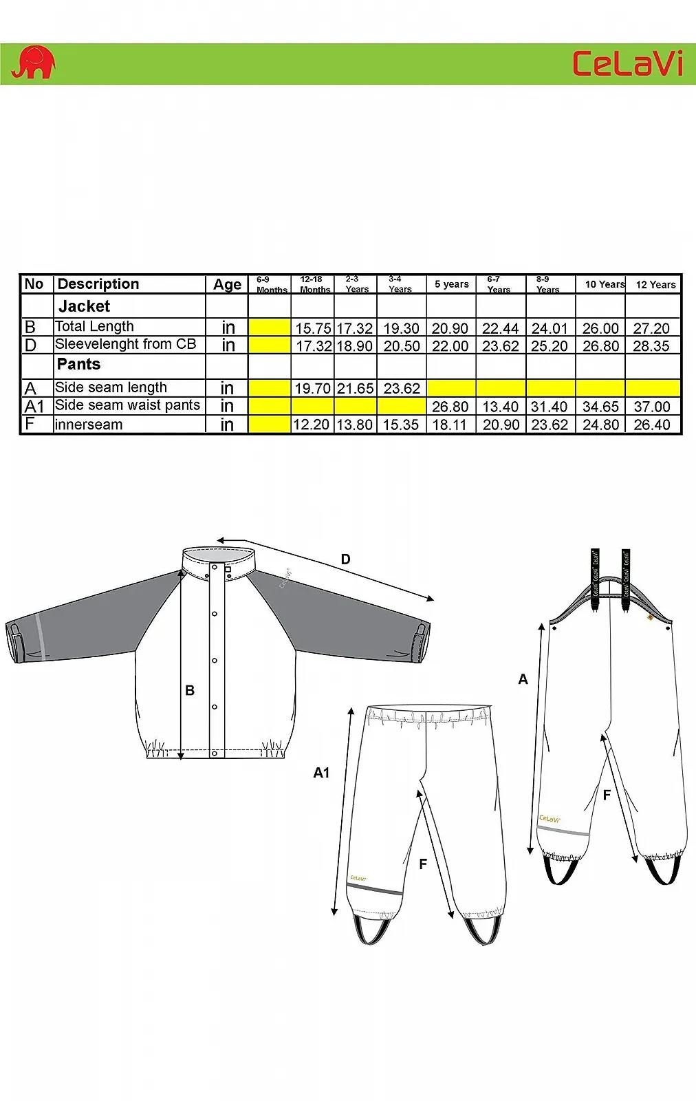 Комплект дождевика Celavi Unisex Kinder Basic Pu, фото №5