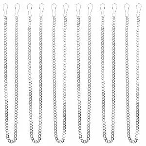 Ланцюжки для підвісних кошиків Набір 6 шт. 50 см металеві Сріблясті - Фото 1