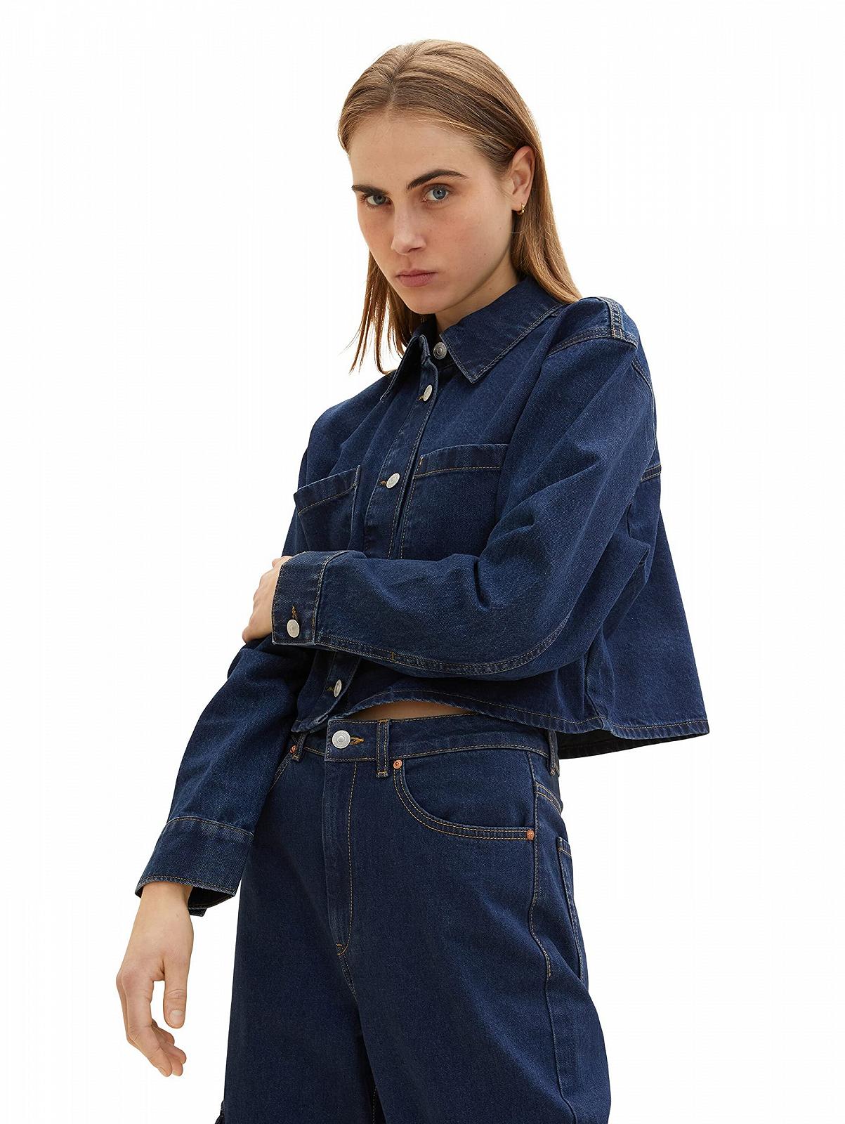 Джинсова куртка TOM TAILOR Denim Жіноча Джинсова Куртка-Сорочка, фото №5