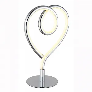 Настольная лампа GLOBO LIGHTING LED Heart Shape 23,5 см Chrome Opal - Фото 1
