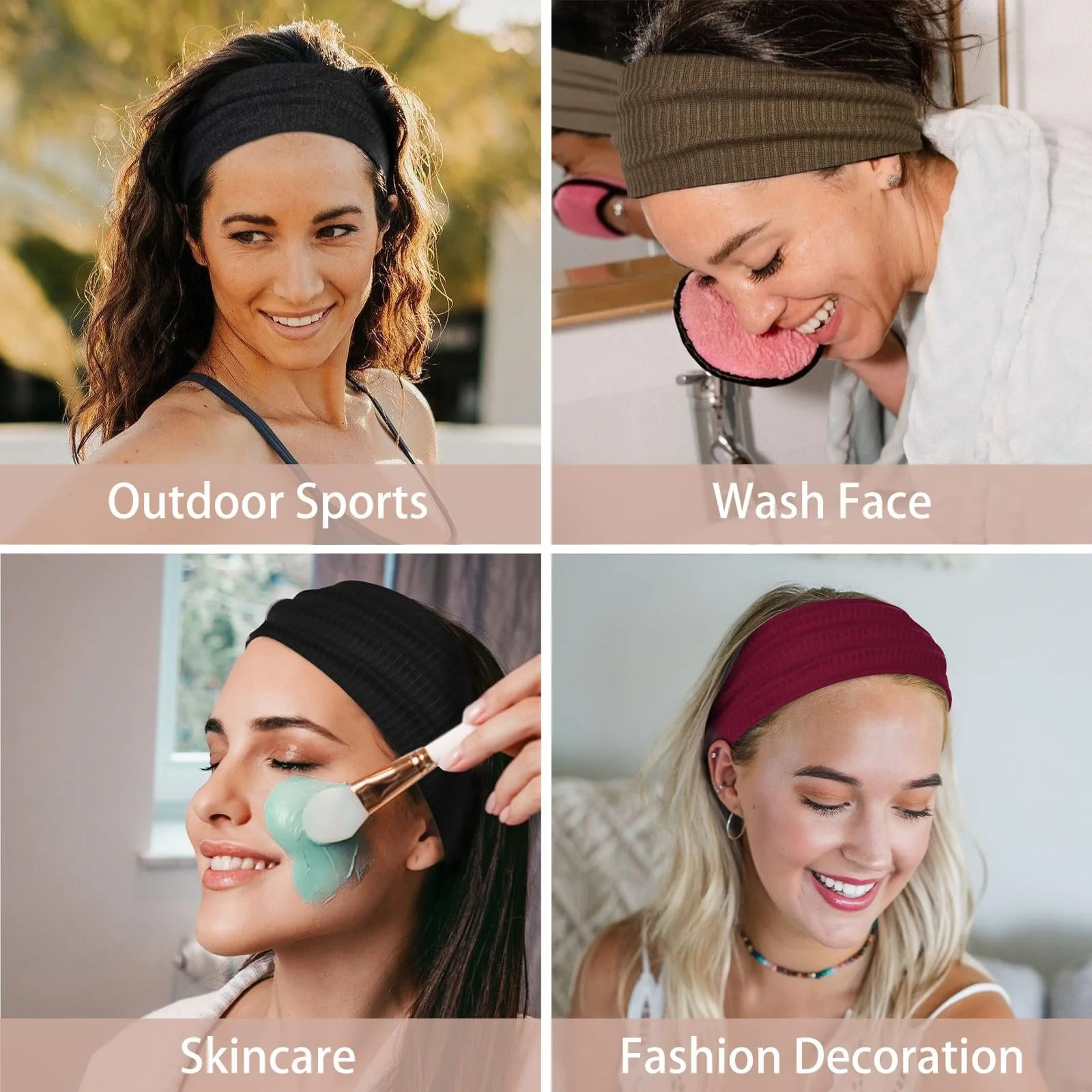 Пов'язка на голову Жіноча Еластична Широка Богемна Спортивна, фото №7