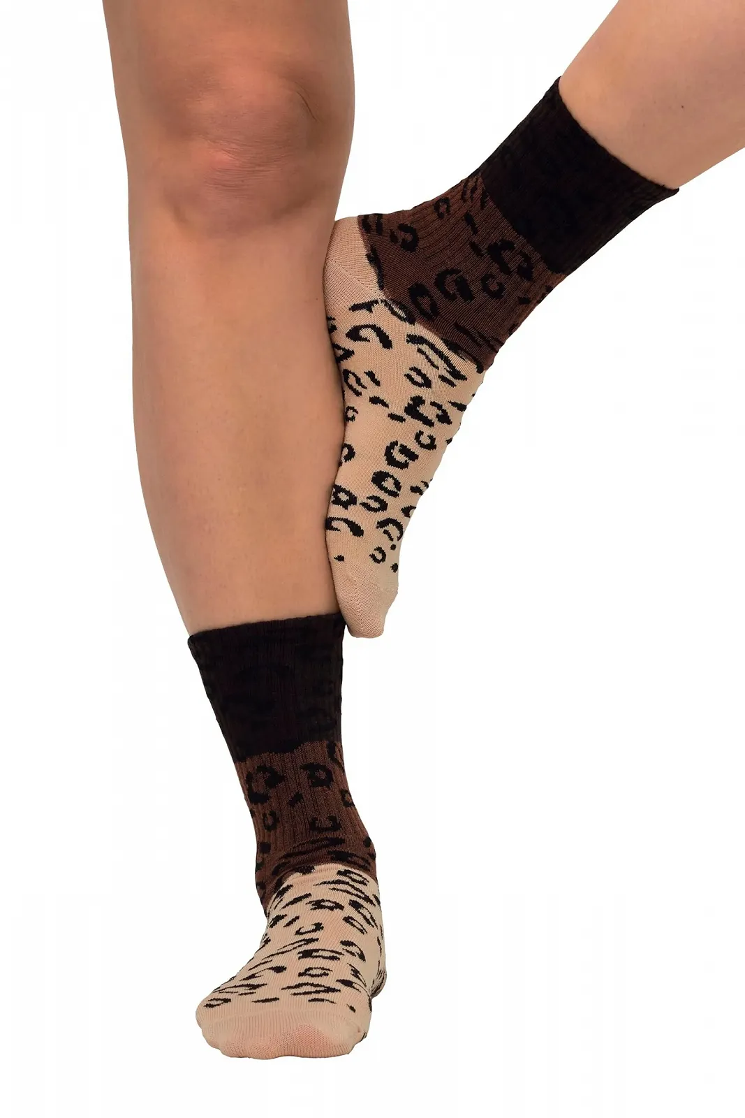 Теннисные носки Ulla Popken с леопардовым принтом, фото №1