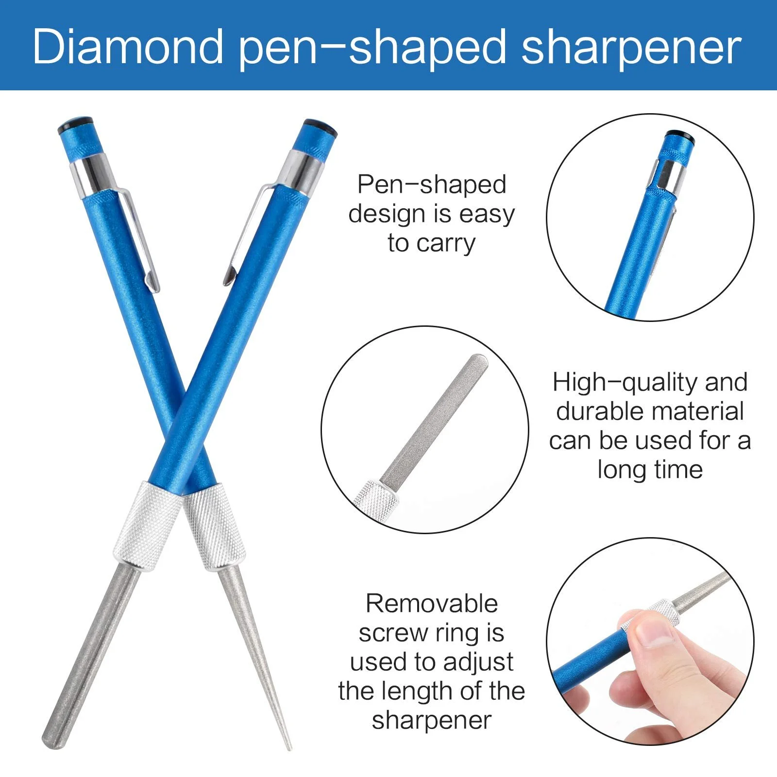 Точило-мусат Ledoo Portable Diamond Grinding Pen 2 шт., фото №4