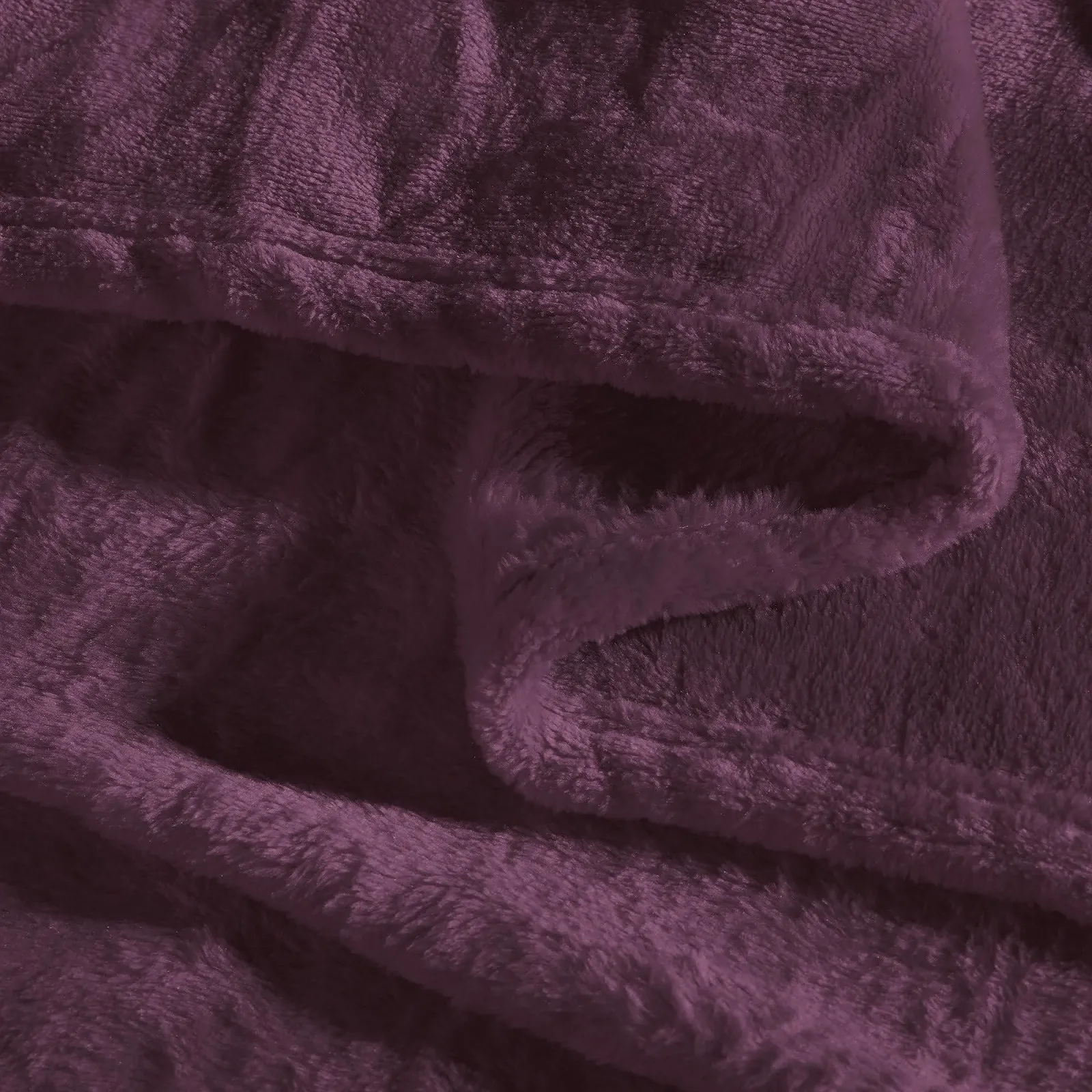 Одеяло из микрофибры REDBEST Amarillo, Флисовое одеяло, Одеяло для дивана, Темно-фиолетовый, Размер 150 x 200 см, Мягкий плюшевый флис, Очень мягкое, Теплое, Легкий уход, Можно стирать, фото №2