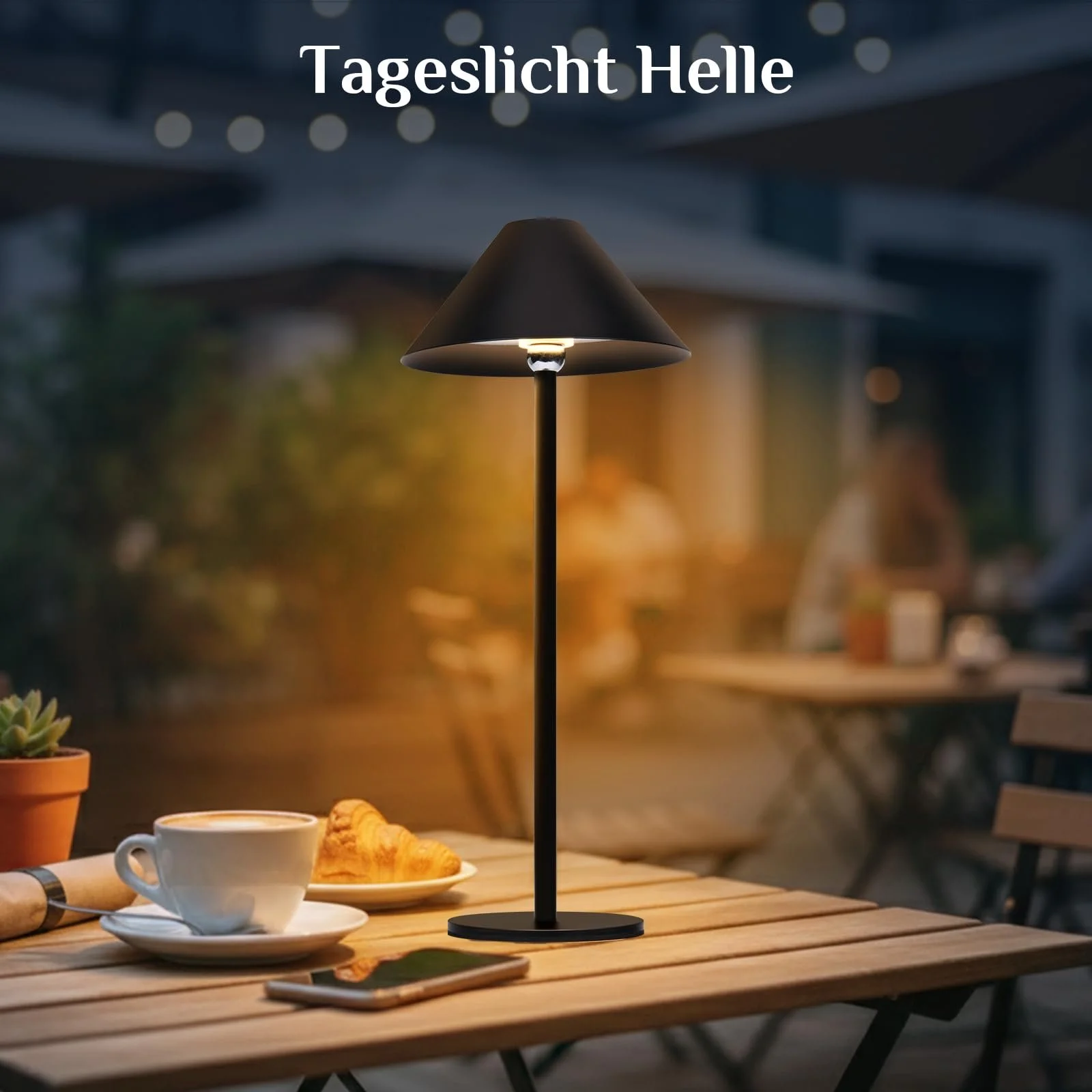 Настільна лампа Rosnek LED Бездротова 360° Магнітна 4000 мАг 3 кольори Сенсорна, фото №8