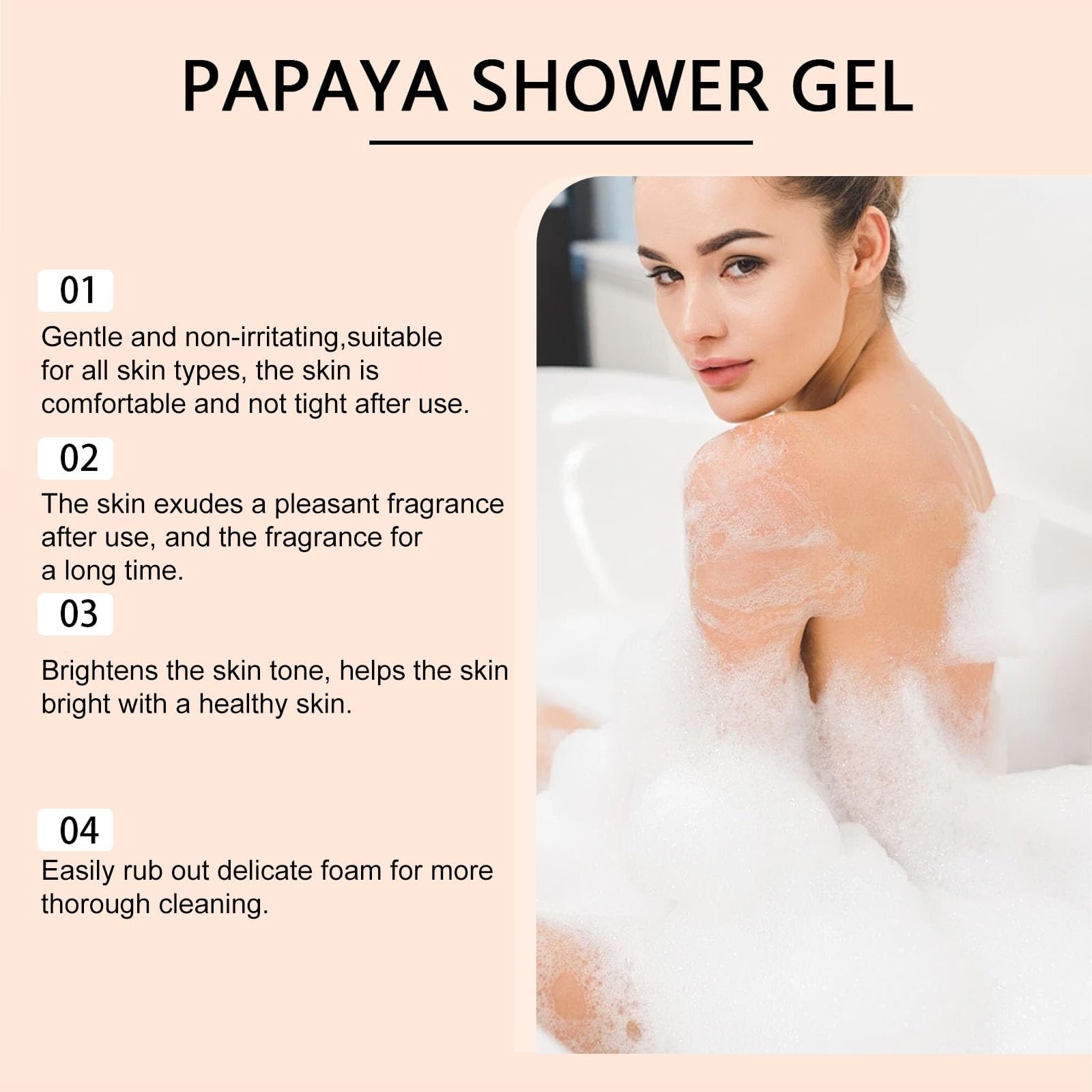 Гель для душу Papaya Відлущувальний та Очисний 2 шт, фото №3
