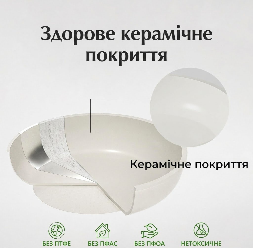 Набір посуду Redchef 16 предметів / Знімні ручки / Керамічне покриття / Для індукції, фото №2