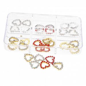 Стрази Прикраса для нігтів Серце WOONEKY 30 шт. - Фото 1