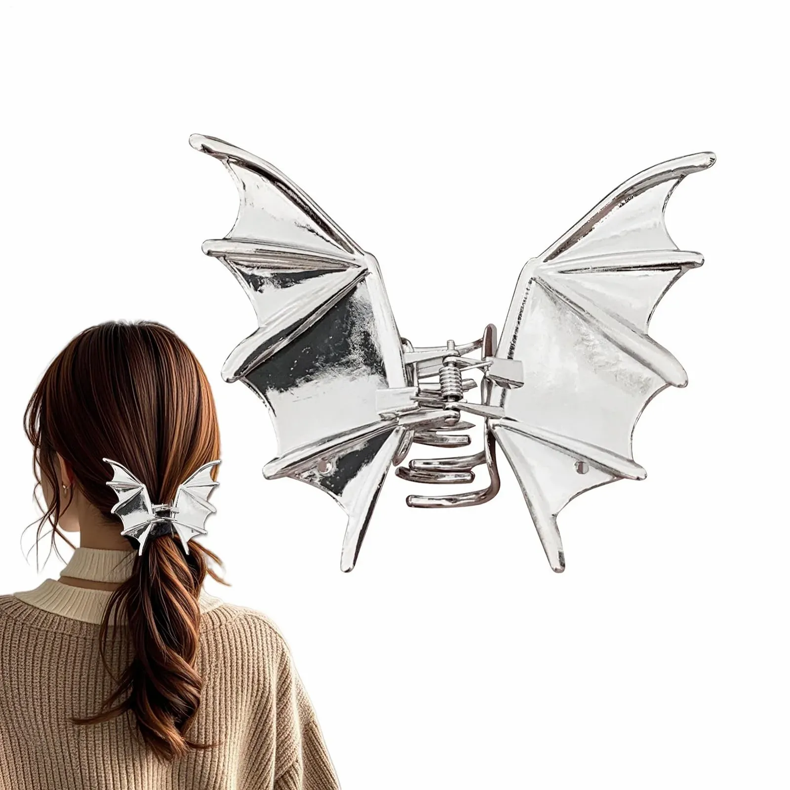 Заколка для волос Halloween Bat, в форме крыльев летучей мыши, черная, фото №1 Заколка для волос Halloween Bat, в форме крыльев летучей мыши, черная, фото №1