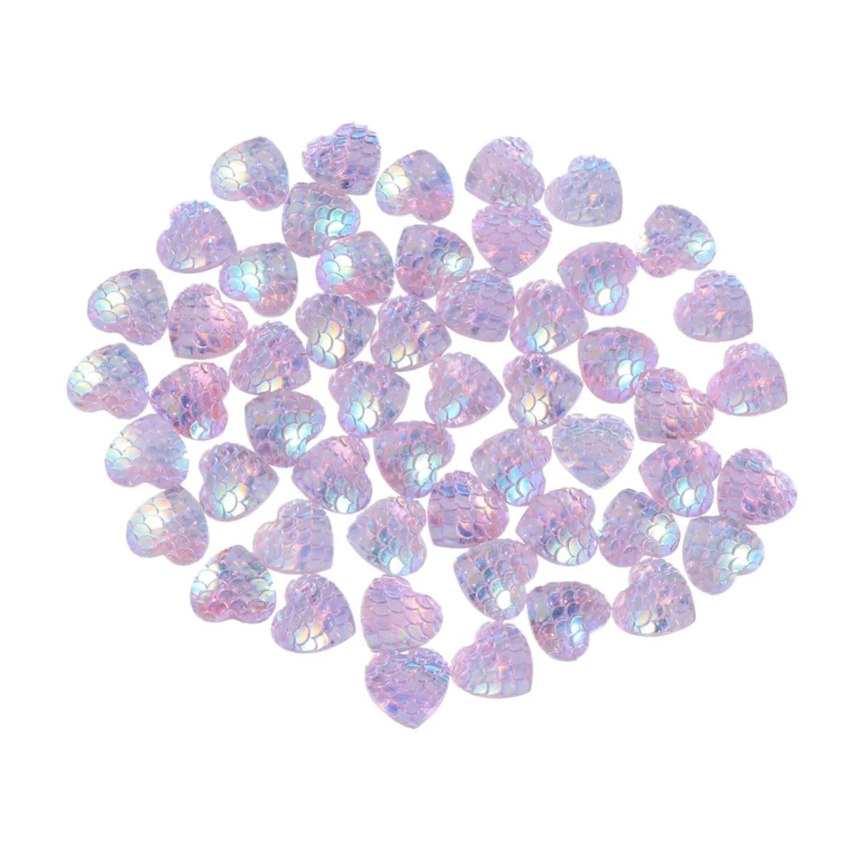 Стразы Круглые NUOBESTY 150 шт. Бледно-розовые AB сердца, фото №3