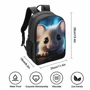 Ранець DPEOANEBN Rat 3D Дитячий Великий Чорний 40x28x16 см synthetic.ua - Фото 1