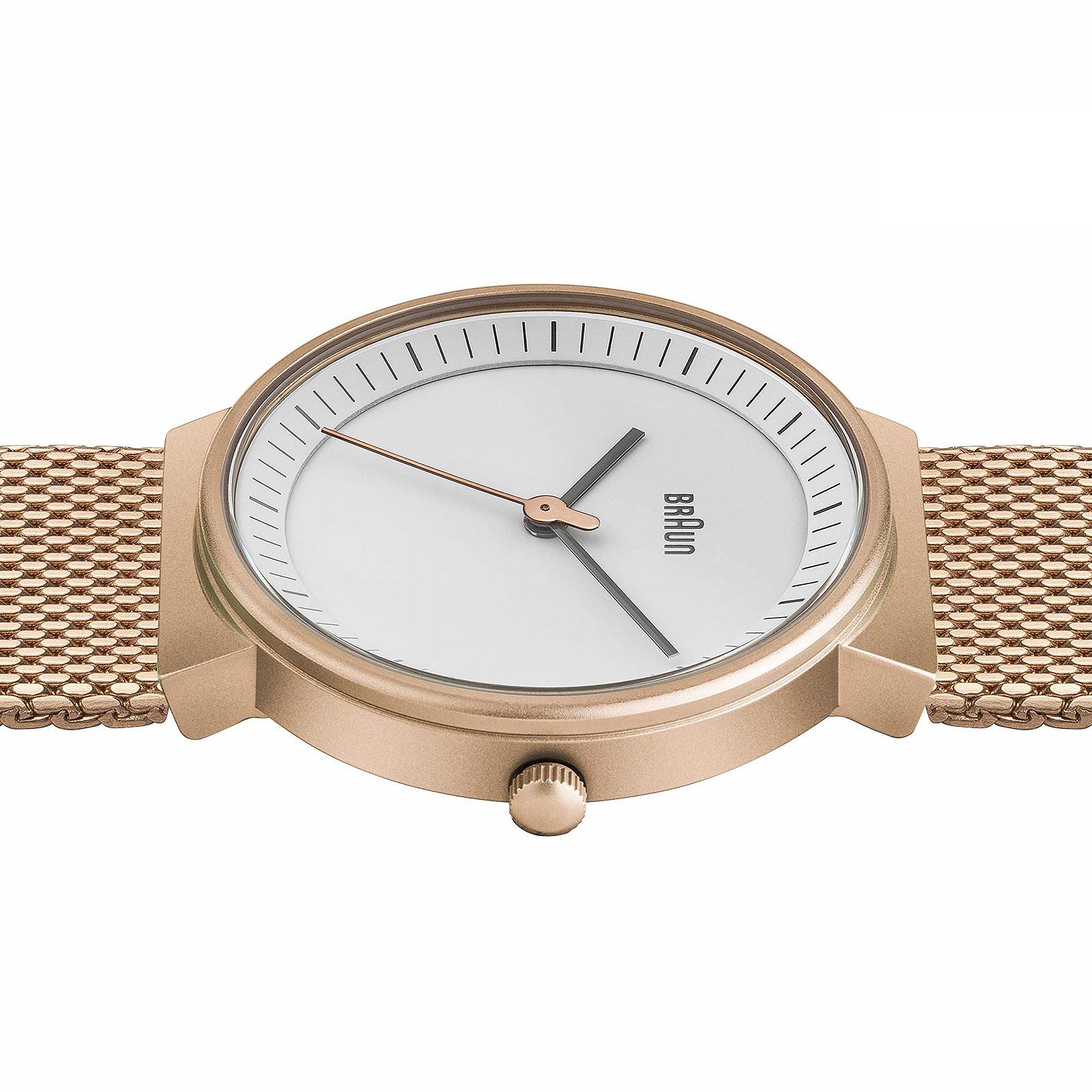Жіночий годинник Аналоговий Кварцовий Braun BN0031RGMHL Білий, Рожеве Золото, Браслет, фото №5
