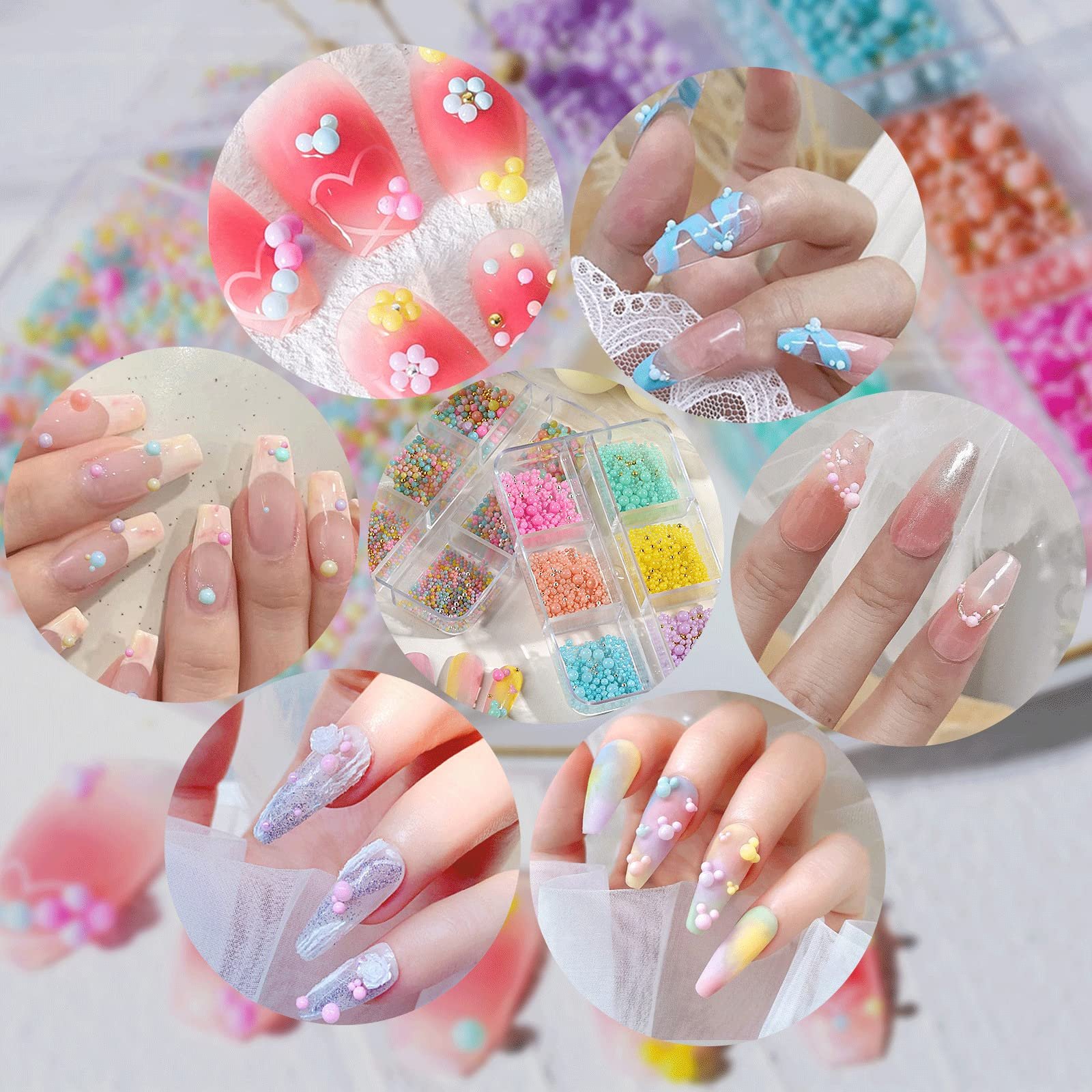 3D Декорація для нігтів Ікра, 2 коробки Мікс Кольорів, фото №6 3D Декорація для нігтів Ікра, 2 коробки Мікс Кольорів, фото №6