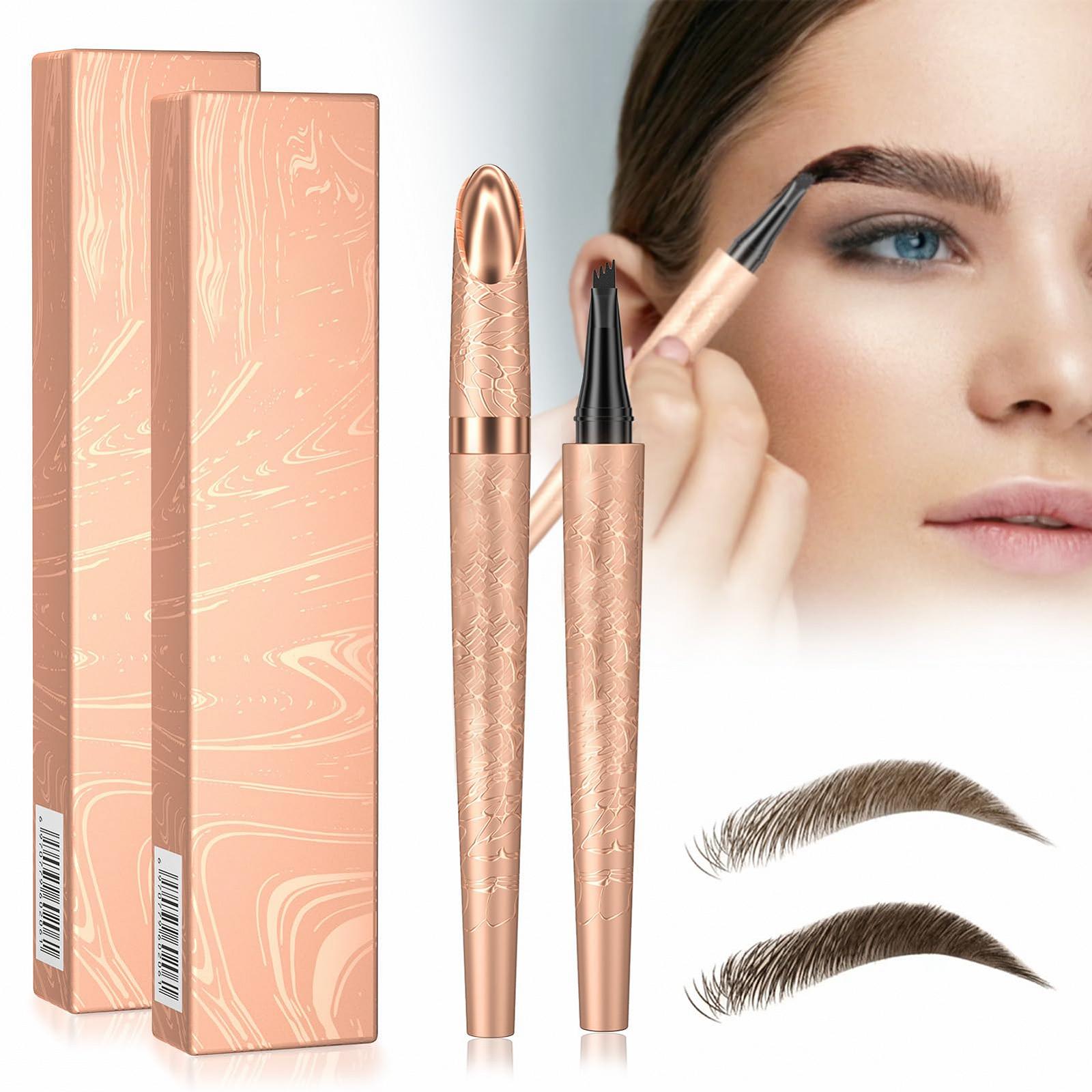 Олівець для брів LEWBDF Waterproof 3D Microblading Magic Eyebrow Pencil 4 Fork Tip Applicator 2 шт, фото №1