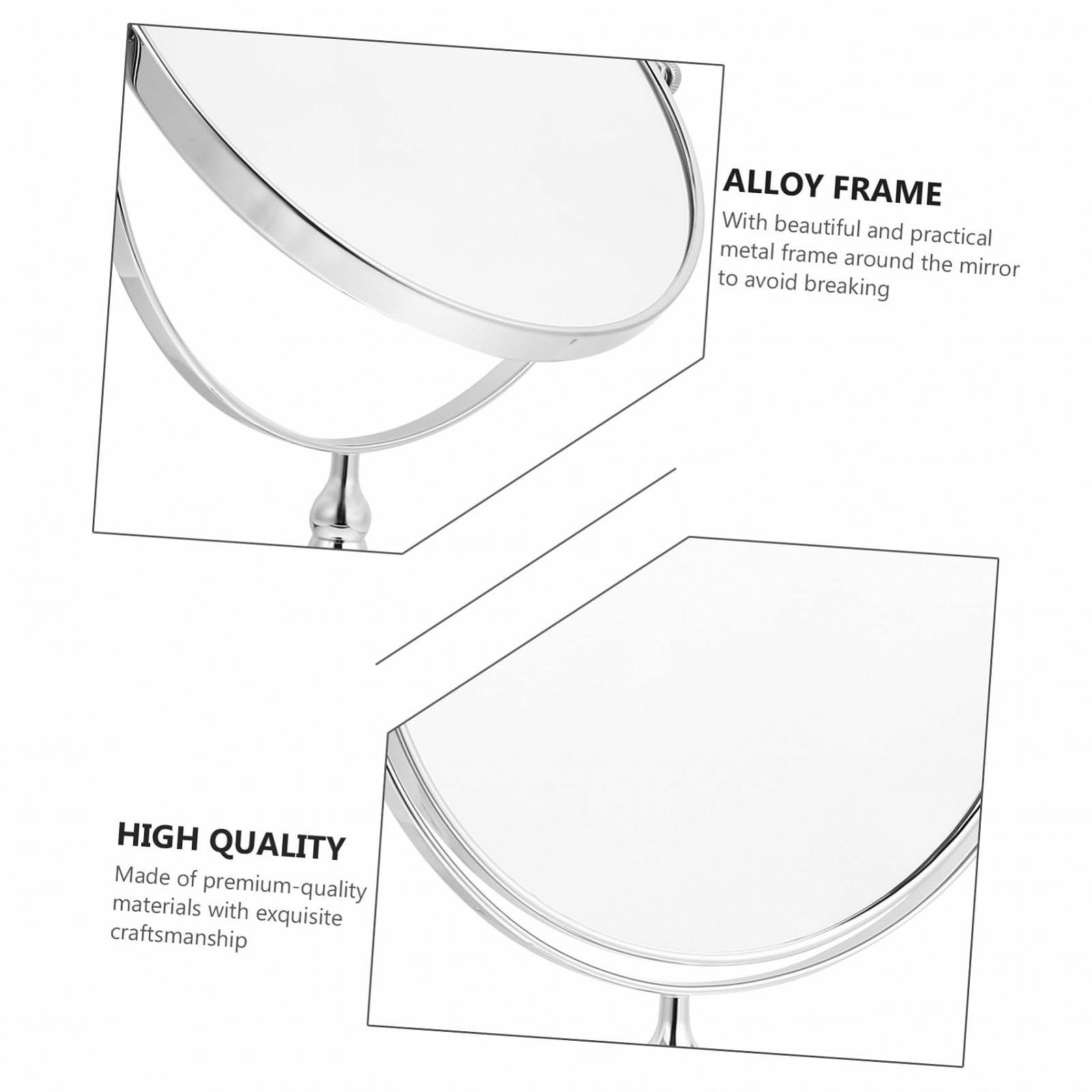 Зеркало Angoily Двухстороннее Косметическое Двухстороннее с линзами с подсветкой Металлическое Черное Портативное Поворотное, фото №5 Зеркало Angoily Двухстороннее Косметическое Двухстороннее с линзами с подсветкой Металлическое Черное Портативное Поворотное, фото №5