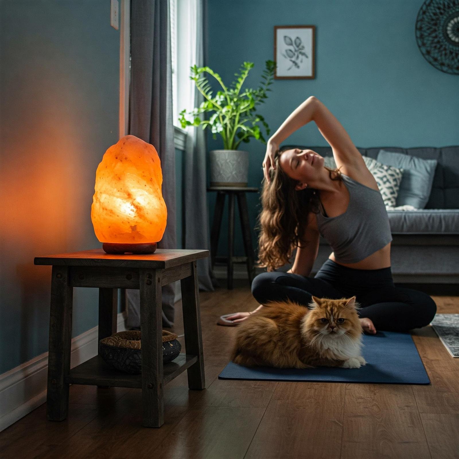 Соляна лампа Натуральна рожева сіль Дерев'яна основа 4-7 кг, фото №3