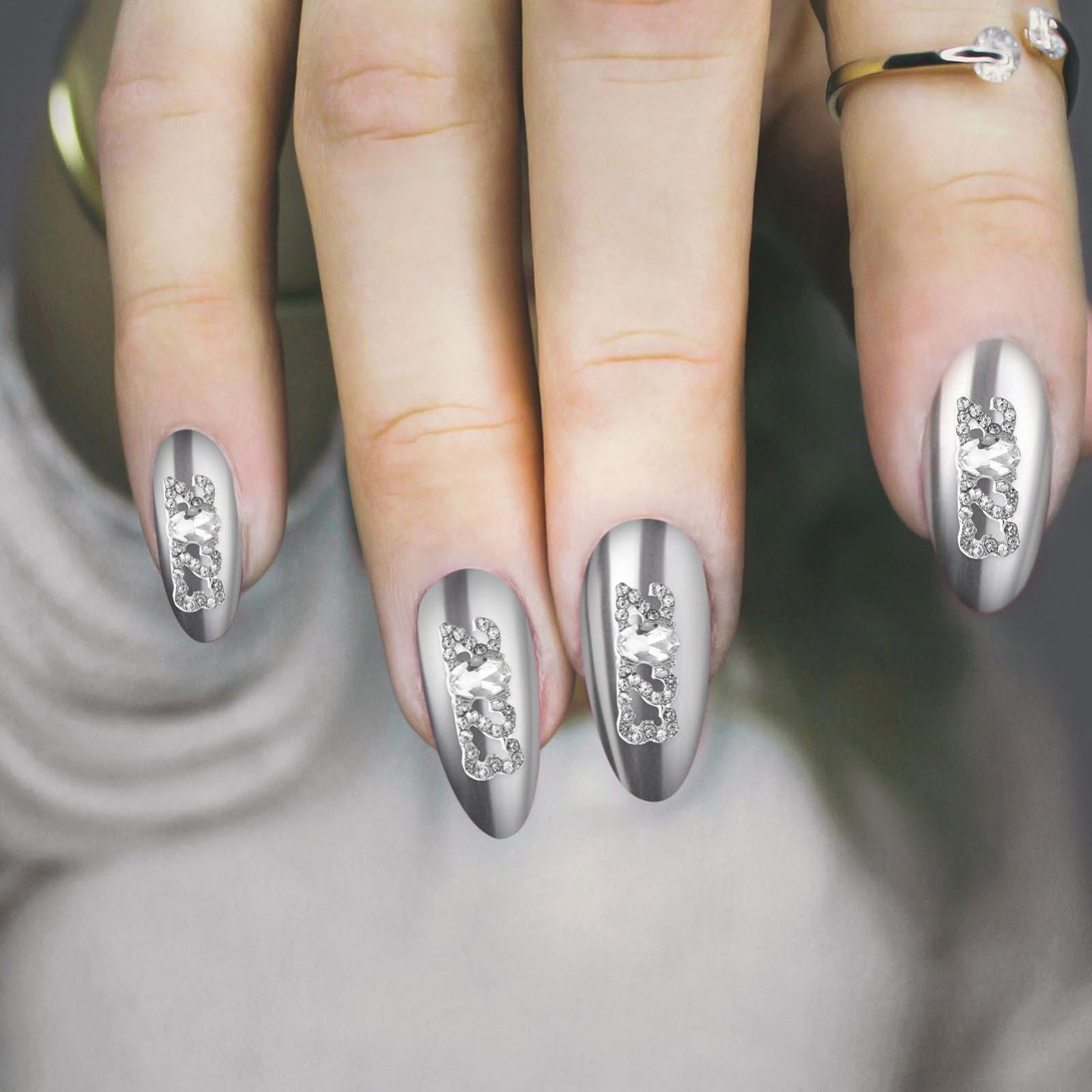 Подвески Healvian для ногтей 20 шт 2023, декоративные подвески для ногтей, стразы для ногтей, аксессуары для ногтей, украшения для маникюра, деликатные шармы для ногтей, фото №2