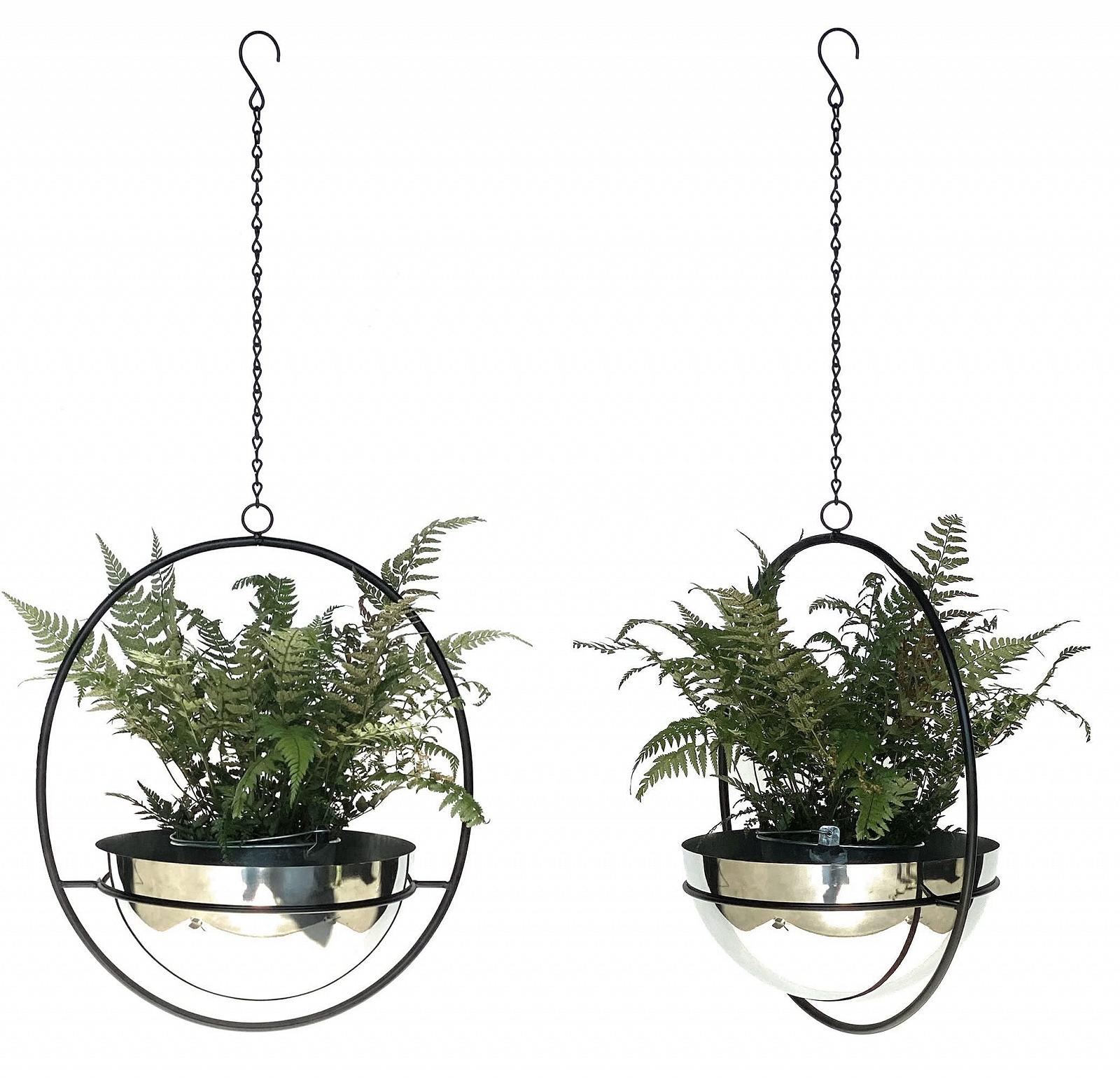 Набір підвісних кошиків DanDiBo 96087 L 2 шт. металеві 77,5 см Чорний/Сріблястий, фото №1 Набір підвісних кошиків DanDiBo 96087 L 2 шт. металеві 77,5 см Чорний/Сріблястий, фото №1