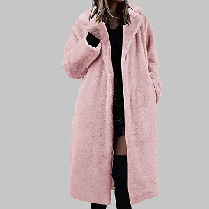 Шуба Duohropke Женская С капюшоном Длинная Теплая synthetic.ua - Фото 1