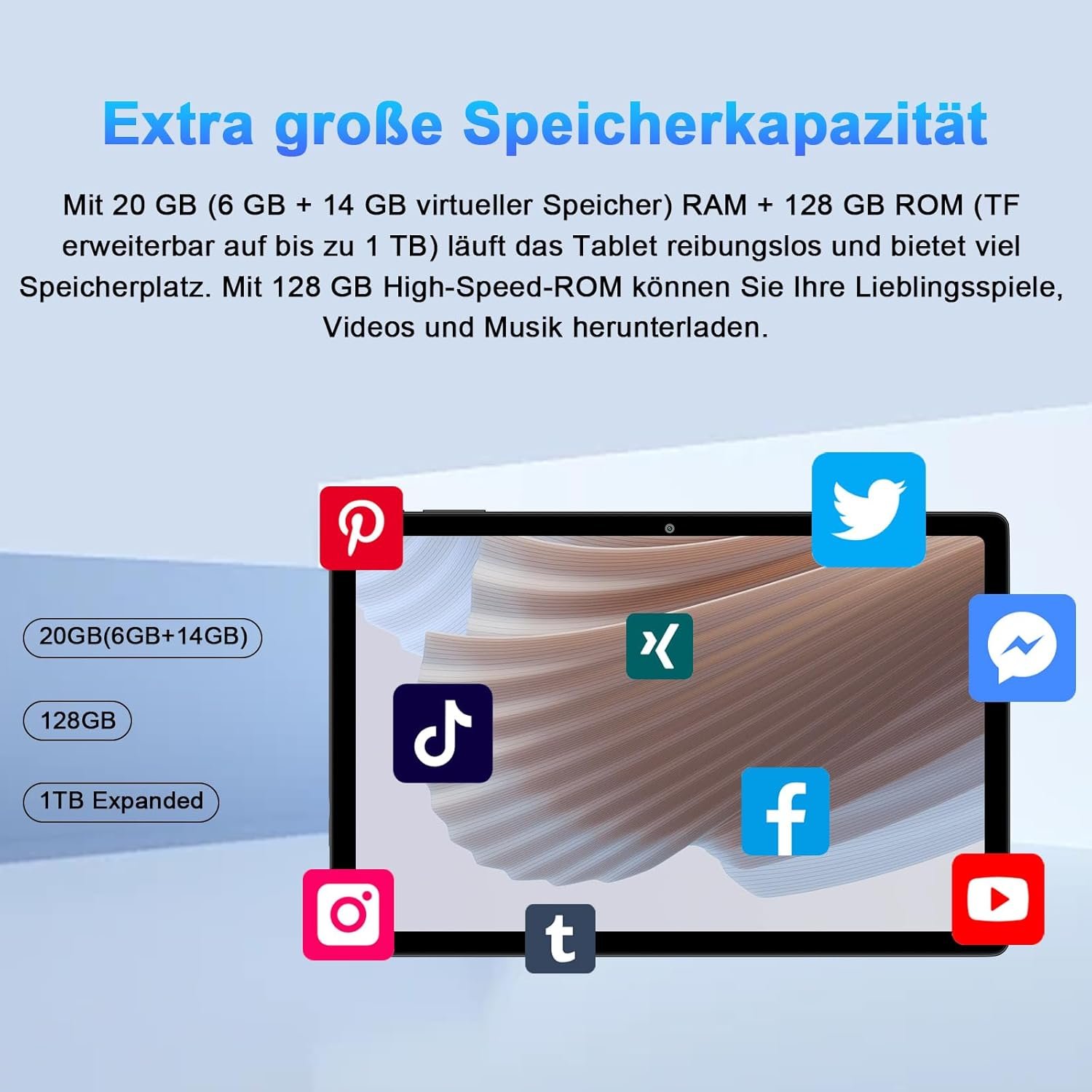 Планшет 10.1" SUAAT S3 6+14/128Gb 8 ядер Android 14 6000 mAh Черный, фото №3