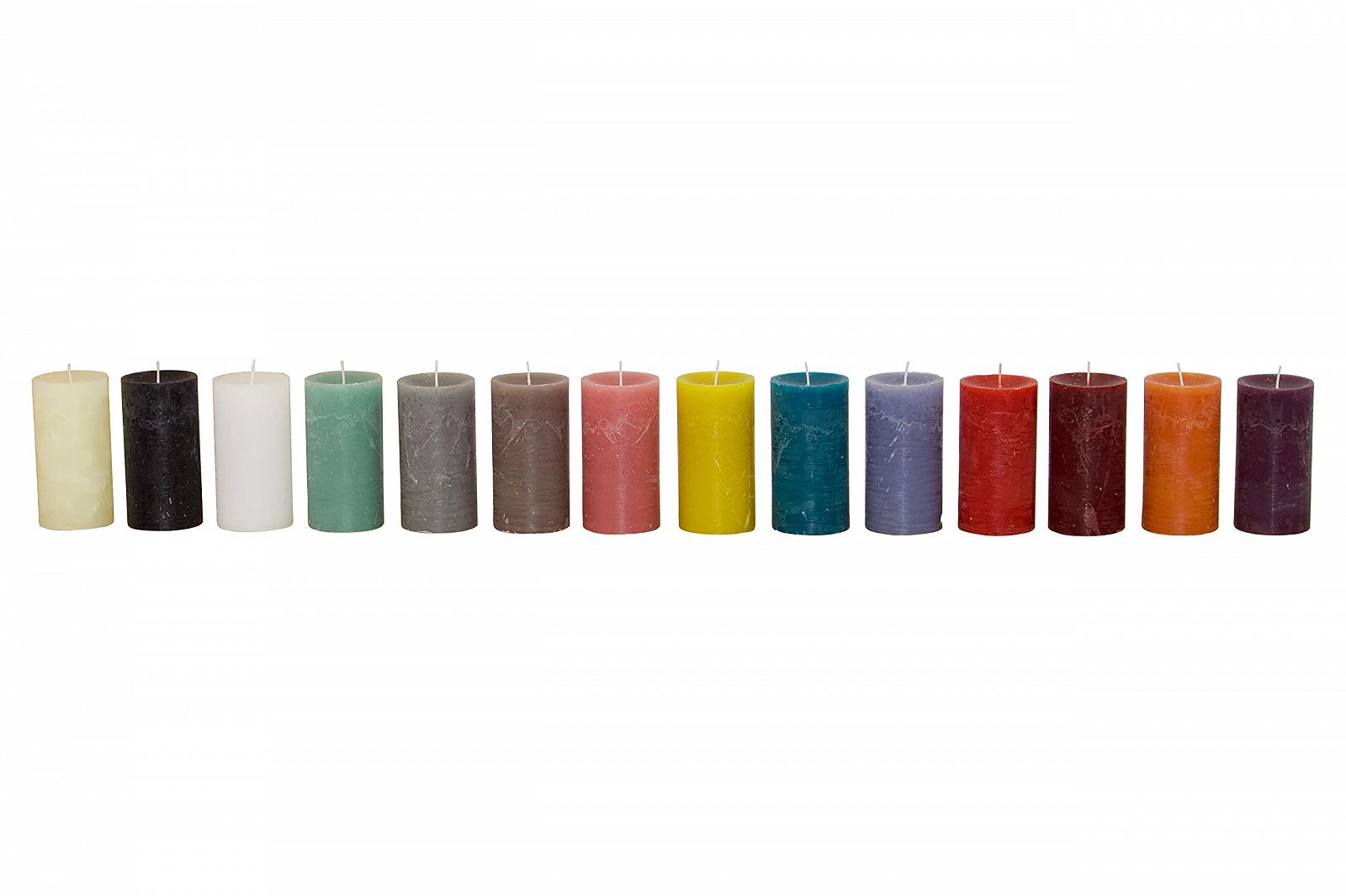 Свечи столбики Rustic Набор 4 шт. 7 x 13 см Зеленый, фото №3 Свечи столбики Rustic Набор 4 шт. 7 x 13 см Зеленый, фото №3