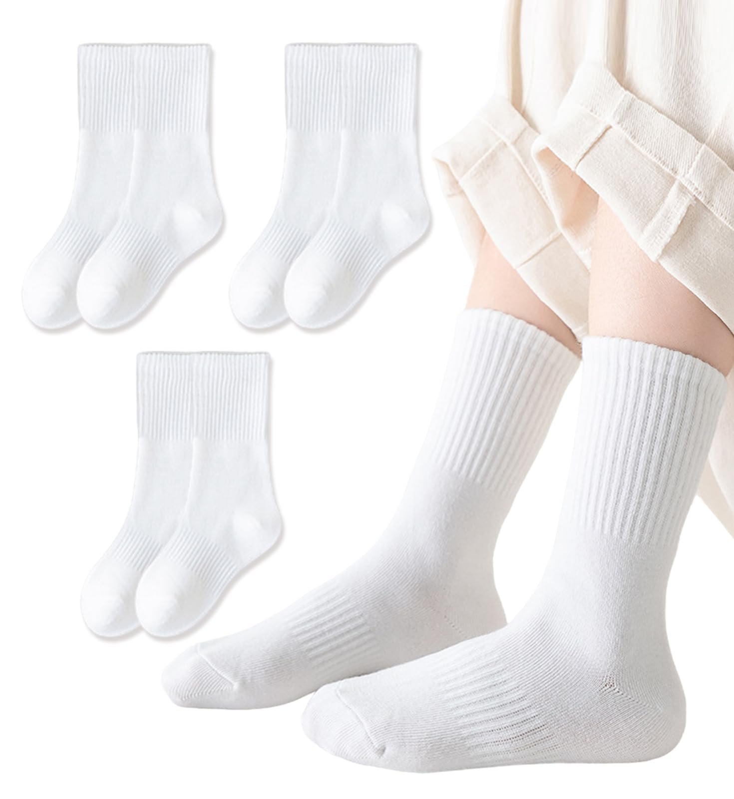 Спортивные носки Белые, 3 пары, фото №1