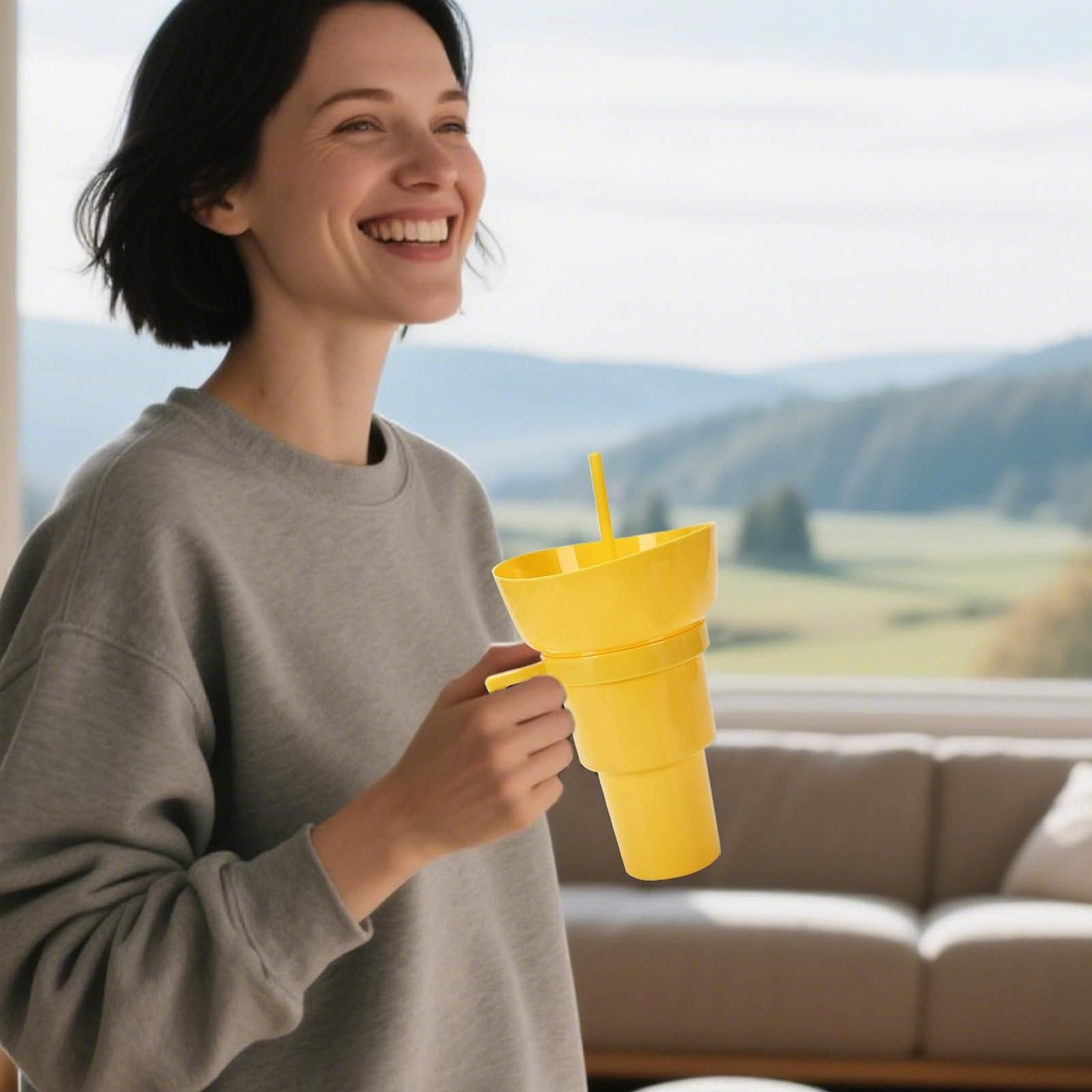 Склянка для напоїв та снеків З ручкою для попкорну, фото №8