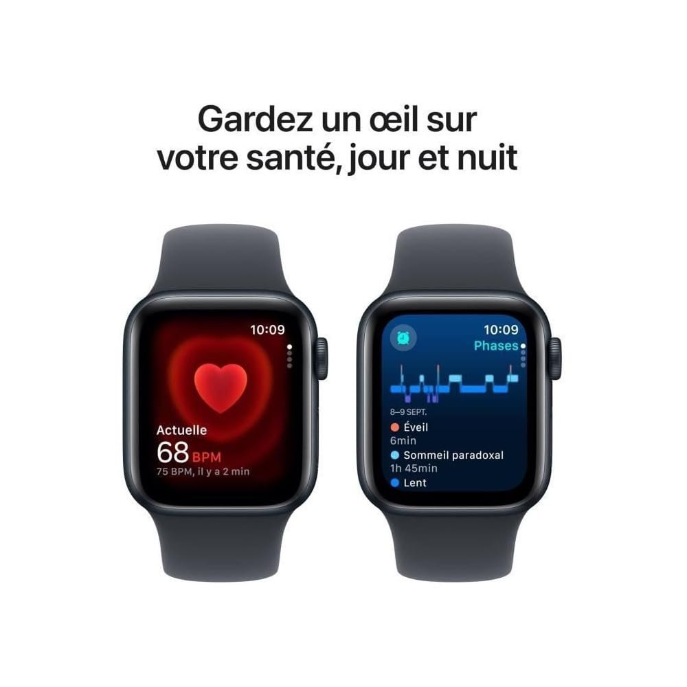 Смарт-годинник Apple Watch SE (2nd Generation) GPS 40 мм алюмінієвий корпус Midnight та спортивний ремінець Midnight (M/L), фото №5