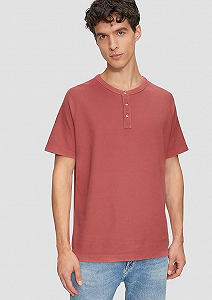 Футболка Waffle Henley Neck  2161840-4291 s.Oliver Кораловий 3XL - Фото 1