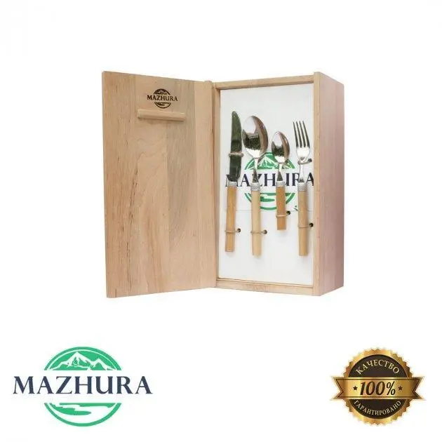 Набор столовых приборов 24пр в деревянной упаковке Beech WOOD mz505921 MAZHURA, фото №1 Набор столовых приборов 24пр в деревянной упаковке Beech WOOD mz505921 MAZHURA, фото №1