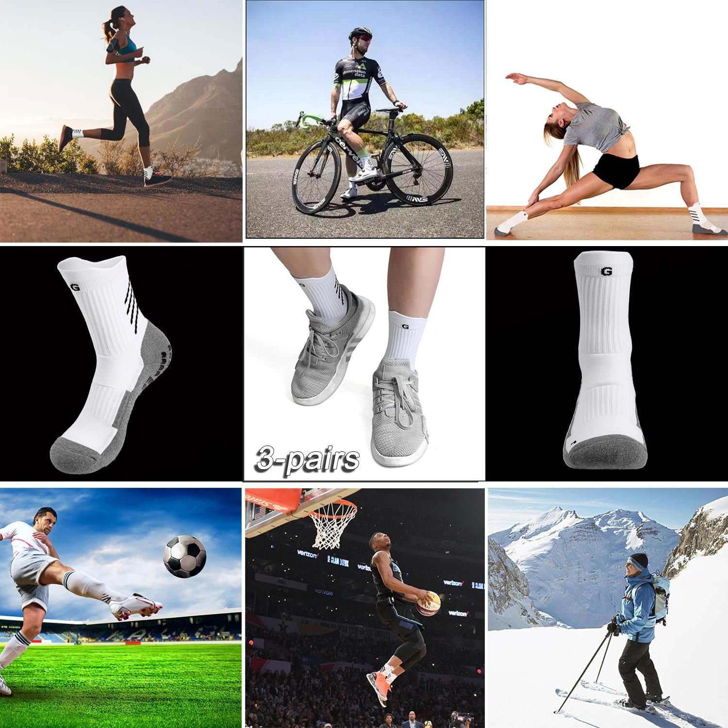 Футбольні шкарпетки з нековзною підошвою для чоловіків та жінок, фото №6
