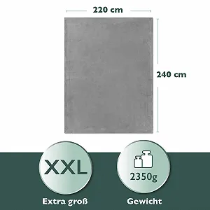 Одеяло Sherpa Beautissu Alina, Теплое одеяло, 220 x 240 см, Светло-серый, Зимнее одеяло, Флисовое одеяло, Вид овчины, Пушистое одеяло XL, Плед для дивана synthetic.ua - Фото 1