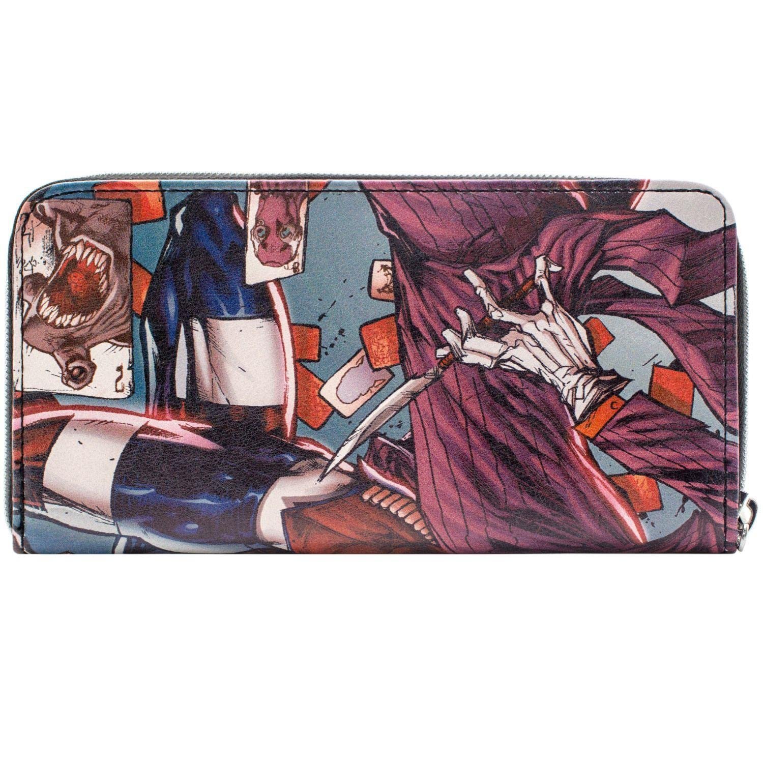 Кошелек-клатч The Joker and Harley Quinn Psychos in Love с карманом для монет и держателем для карт, многоцветный, зеленый, клатч, фото №4