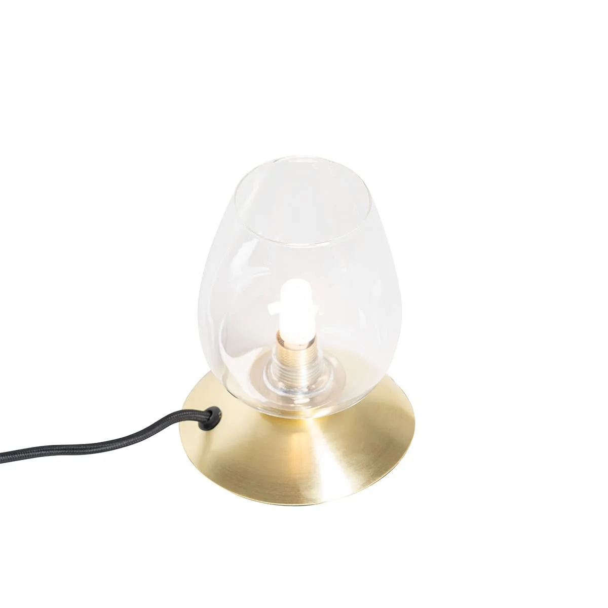 Настільна лампа QAZQA Elien Classic Antique Steel Round G9 Gold Brass, фото №7