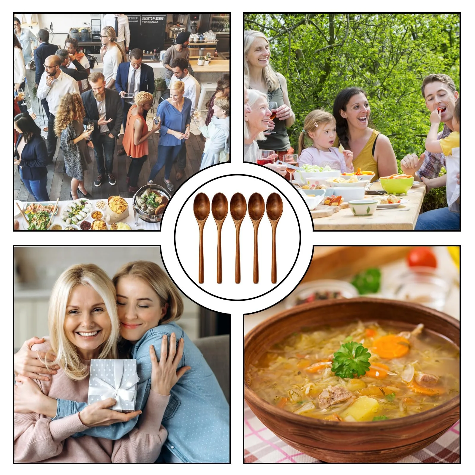 Ложка деревянная 23 см, фото №7