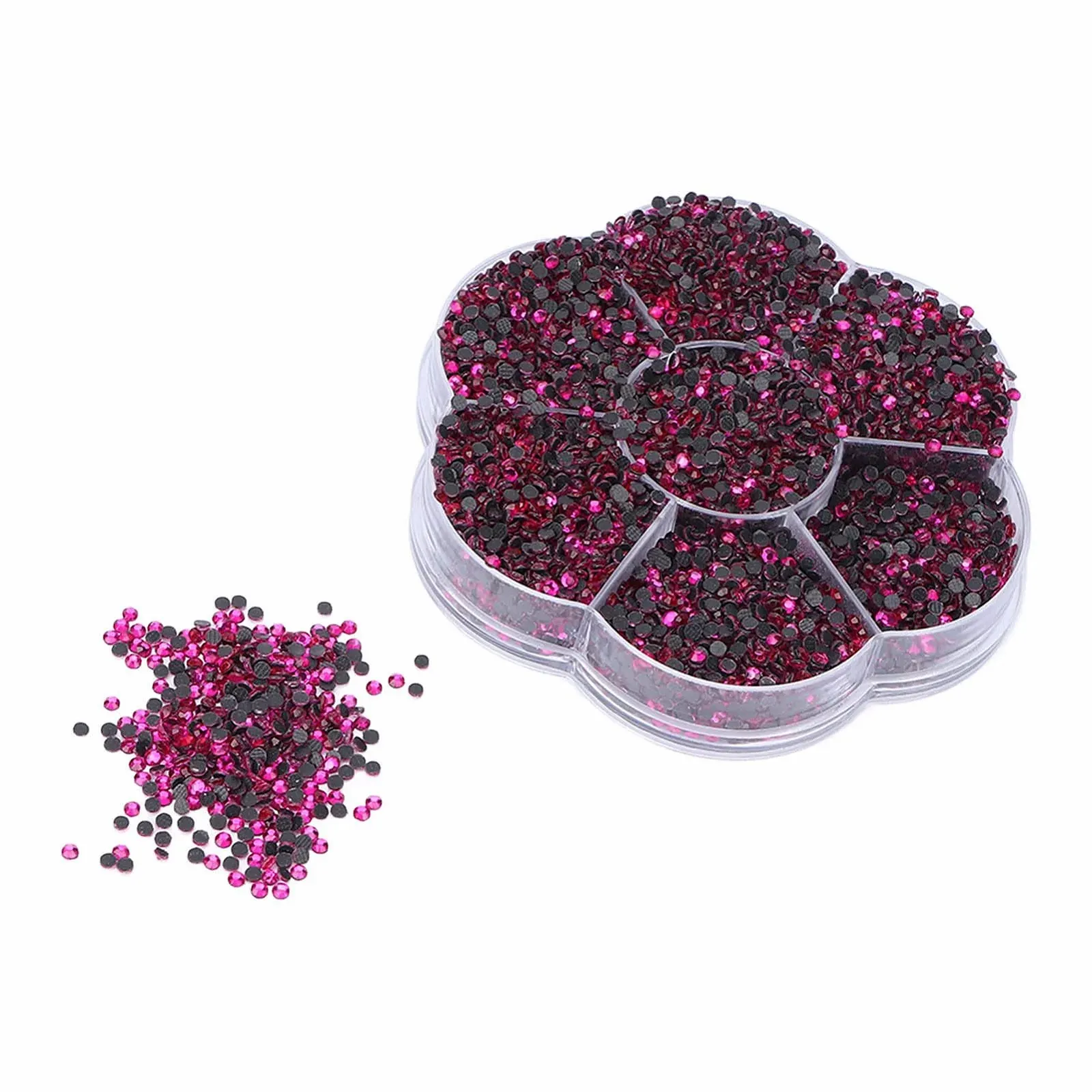 Стрази Термоклей Прозорі Стрази 14400шт, Аксесуари одягу, взуття, Рожеві С601, фото №2