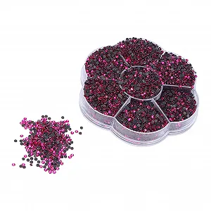 Стрази Термоклей Прозорі Стрази 14400шт, Аксесуари одягу, взуття, Рожеві С601 synthetic.ua - Фото 1