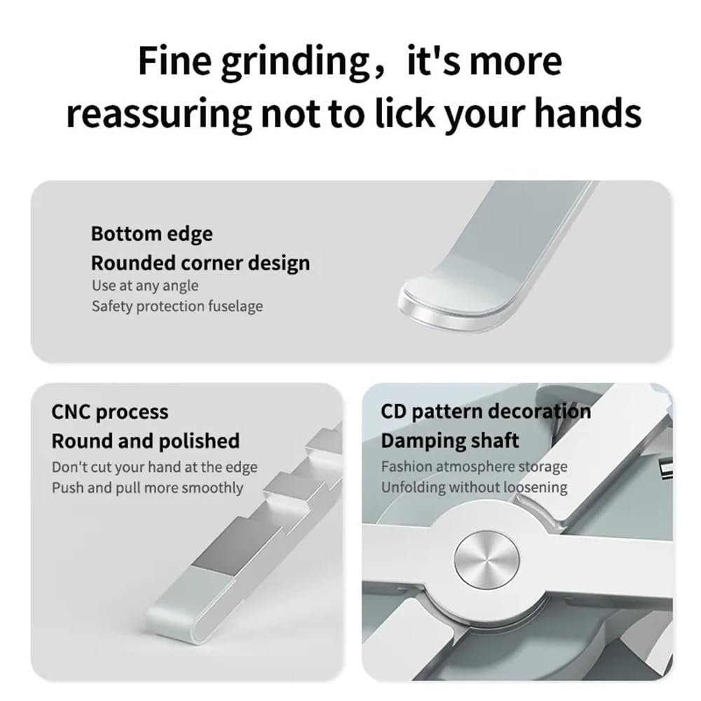 Підставка з охолодженням для ноутбука з двома вентиляторами складана портативна алюмінієва Halterung Grigio, фото №8