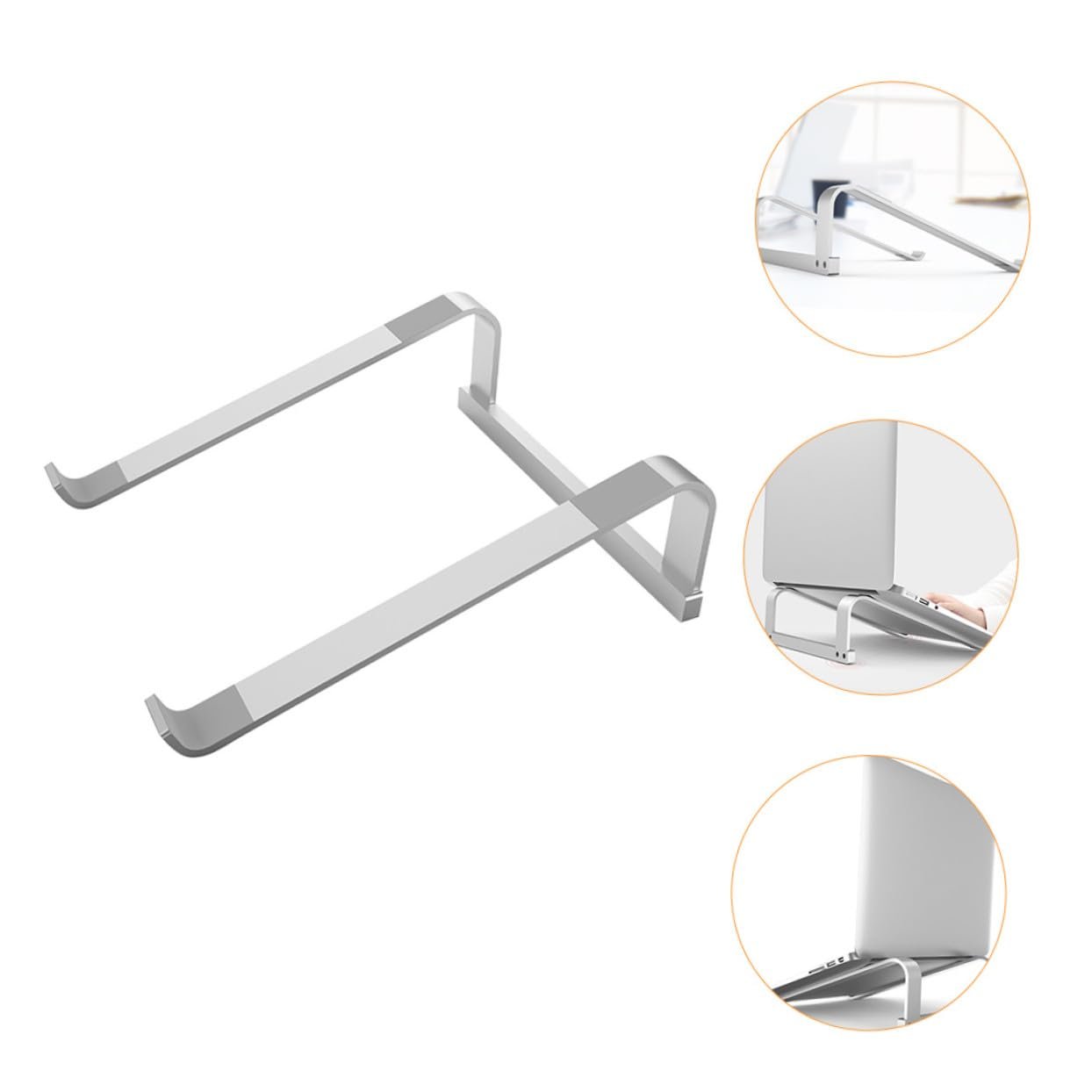 Підставка для ноутбука BESPORTBLE портативна з алюмінієвого сплаву, срібляста, фото №5