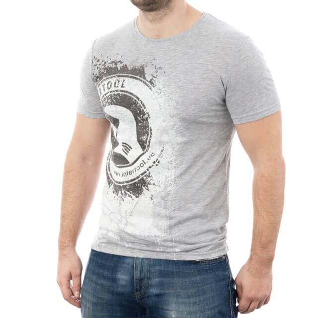 Футболка сіра меланж S 100 бавовна INTERTOOL SP-2222, фото №2