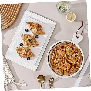 Форма для піци керамічна кругла з ручкою synthetic.ua - Фото 1