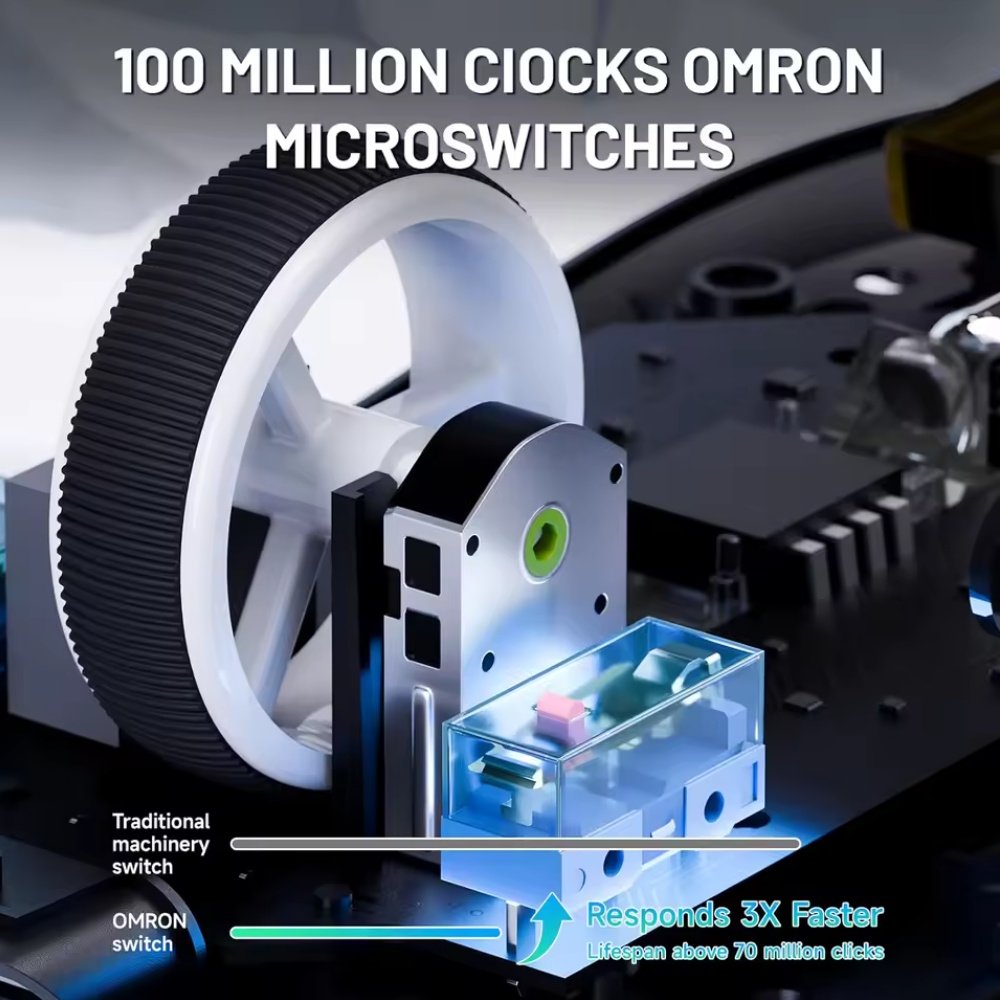 Миша Attack Shark X8 Ultra PAW3950Max 42000DPI 750IPS 60G 8000Hz White, фото №11 Миша Attack Shark X8 Ultra PAW3950Max 42000DPI 750IPS 60G 8000Hz White, фото №11