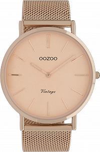 Часы Unisex Oozoo Vintage с цельным грубым сетчатым миланским металлическим ремешком из нержавеющей стали различных размеров и покрытий, браслет, 44 мм - Фото 1