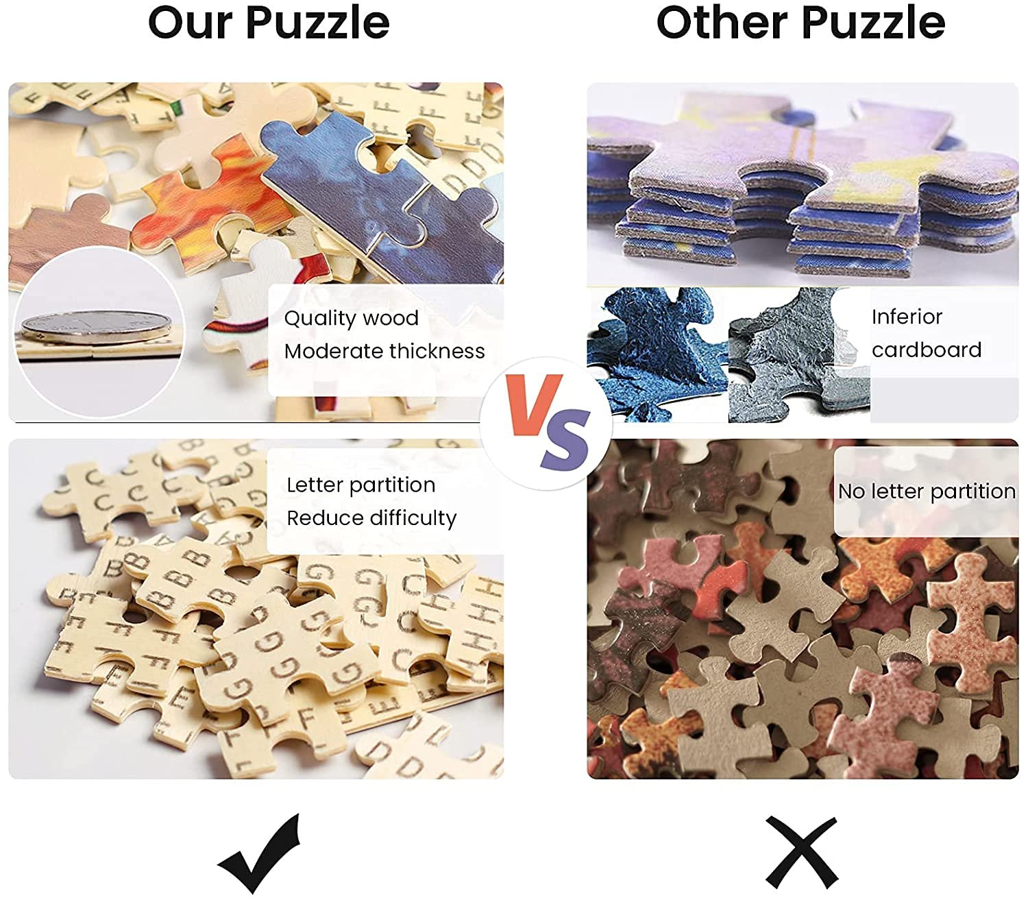 Пазлы Iion Puzzle Деревянные G5 1000 элементов, фото №4