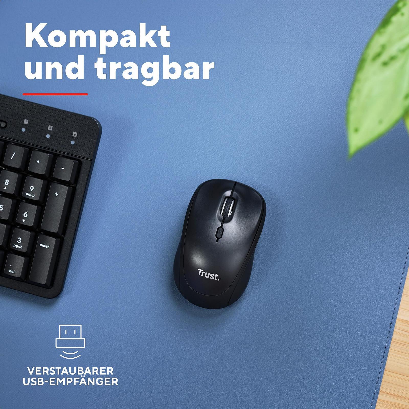 Мышь беспроводная Trust Yuki Quiet Bluetooth + 2.4 GHz, компактная, для нескольких устройств, с батареей, для правой и левой руки, 75% переработанного пластика, фото №7