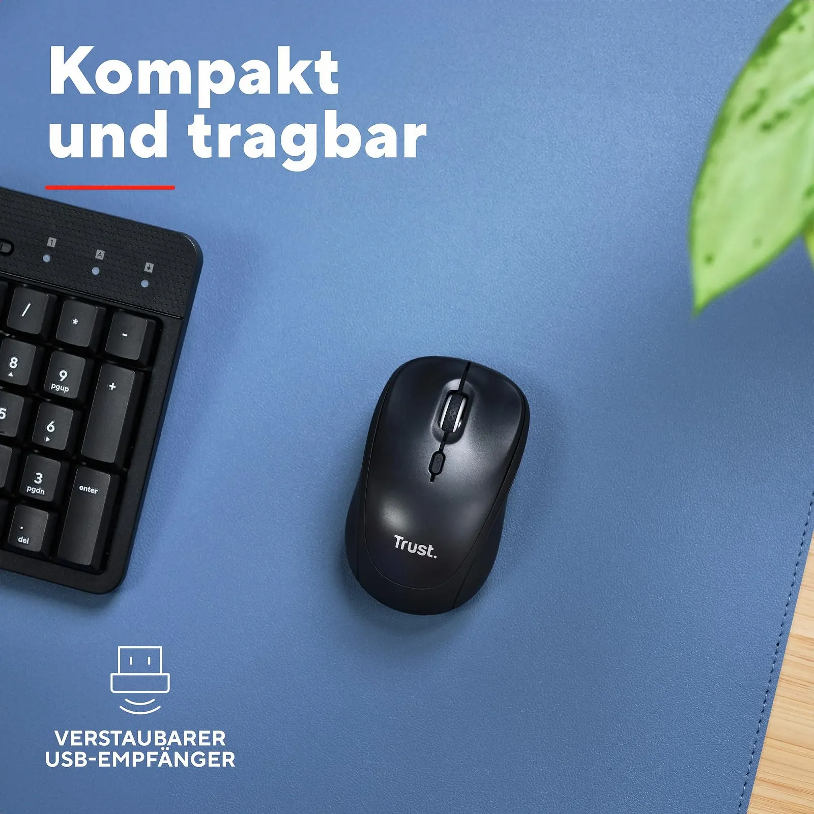 Мышь беспроводная Trust Yuki Quiet Bluetooth + 2.4 GHz, компактная, для нескольких устройств, с батареей, для правой и левой руки, 75% переработанного пластика, фото №7