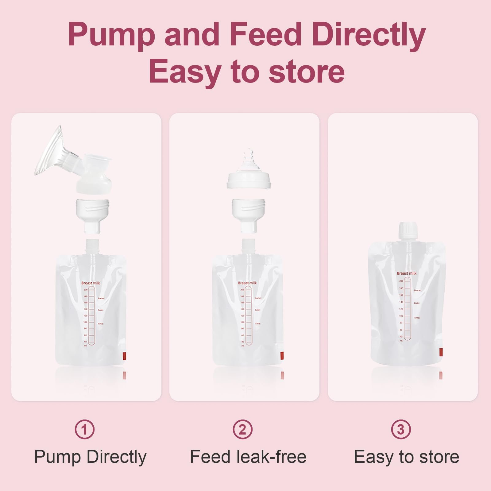 Молокоотсос электрический Lulia Двойной с 10 пакетами для хранения, 4 режима и 9 уровней, безболезненный, сильное всасывание, BPA-Free (Розовый), фото №5 Молокоотсос электрический Lulia Двойной с 10 пакетами для хранения, 4 режима и 9 уровней, безболезненный, сильное всасывание, BPA-Free (Розовый), фото №5