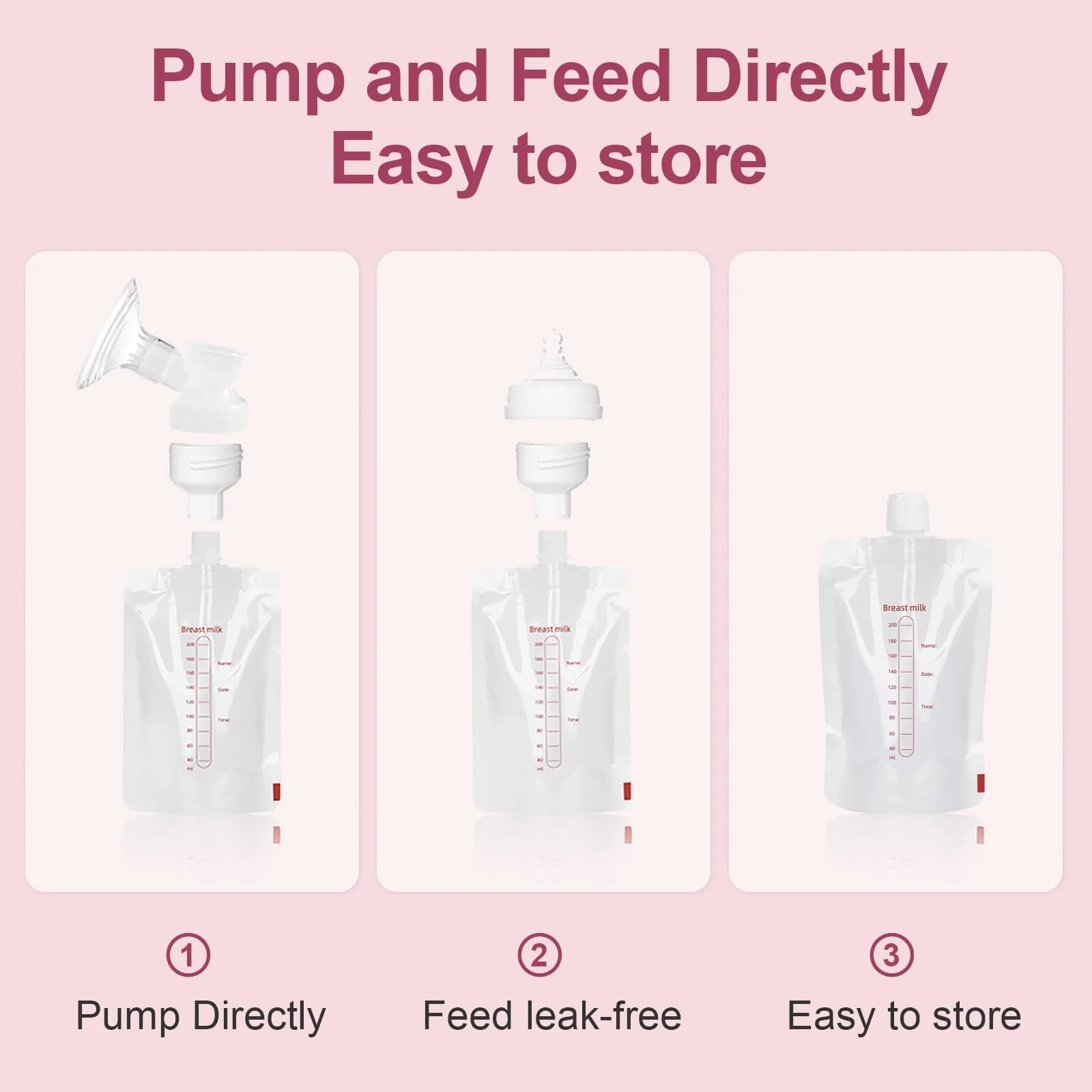 Молоковідсмоктувач електричний Lulia Подвійний з 10 пакетами для зберігання, 4 режими та 9 рівнів, безболісний, сильне всмоктування, BPA-Free (Рожевий), фото №5 Молоковідсмоктувач електричний Lulia Подвійний з 10 пакетами для зберігання, 4 режими та 9 рівнів, безболісний, сильне всмоктування, BPA-Free (Рожевий), фото №5