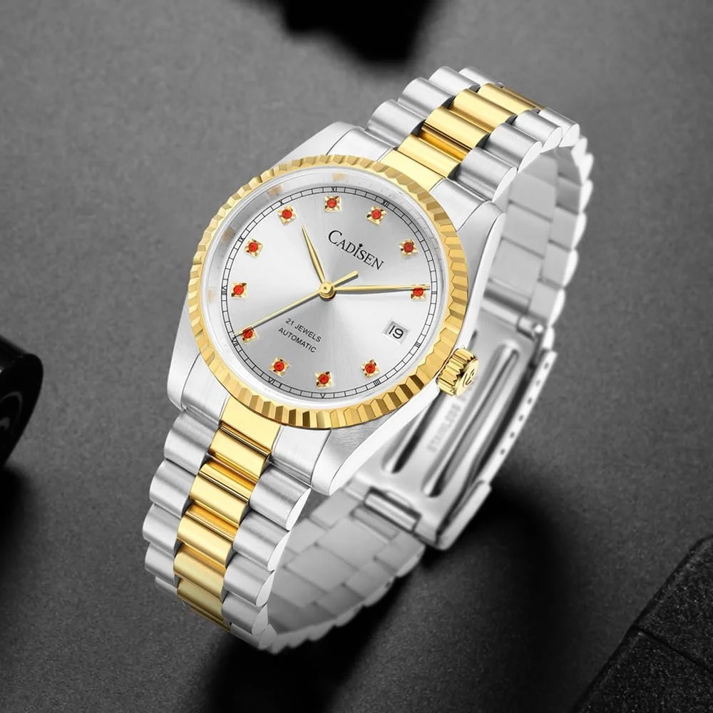 Мужские Автоматические Часы CADISEN Homage с Индикатором Запаса Хода, Механические, Нержавеющая Сталь, фото №6 Мужские Автоматические Часы CADISEN Homage с Индикатором Запаса Хода, Механические, Нержавеющая Сталь, фото №6